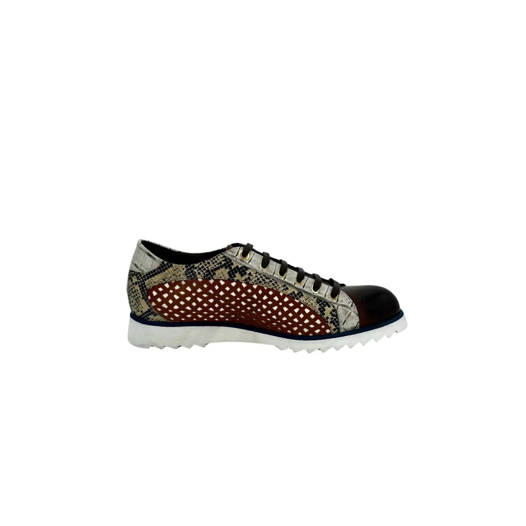 Sneakers in pelle stampata