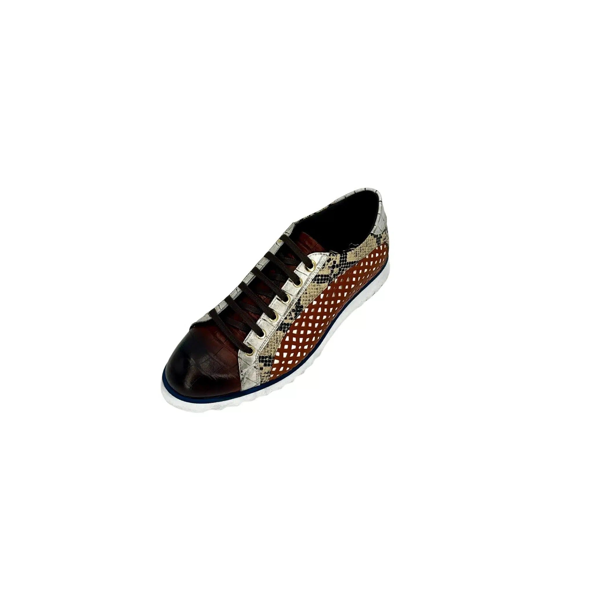 Sneakers in pelle stampata