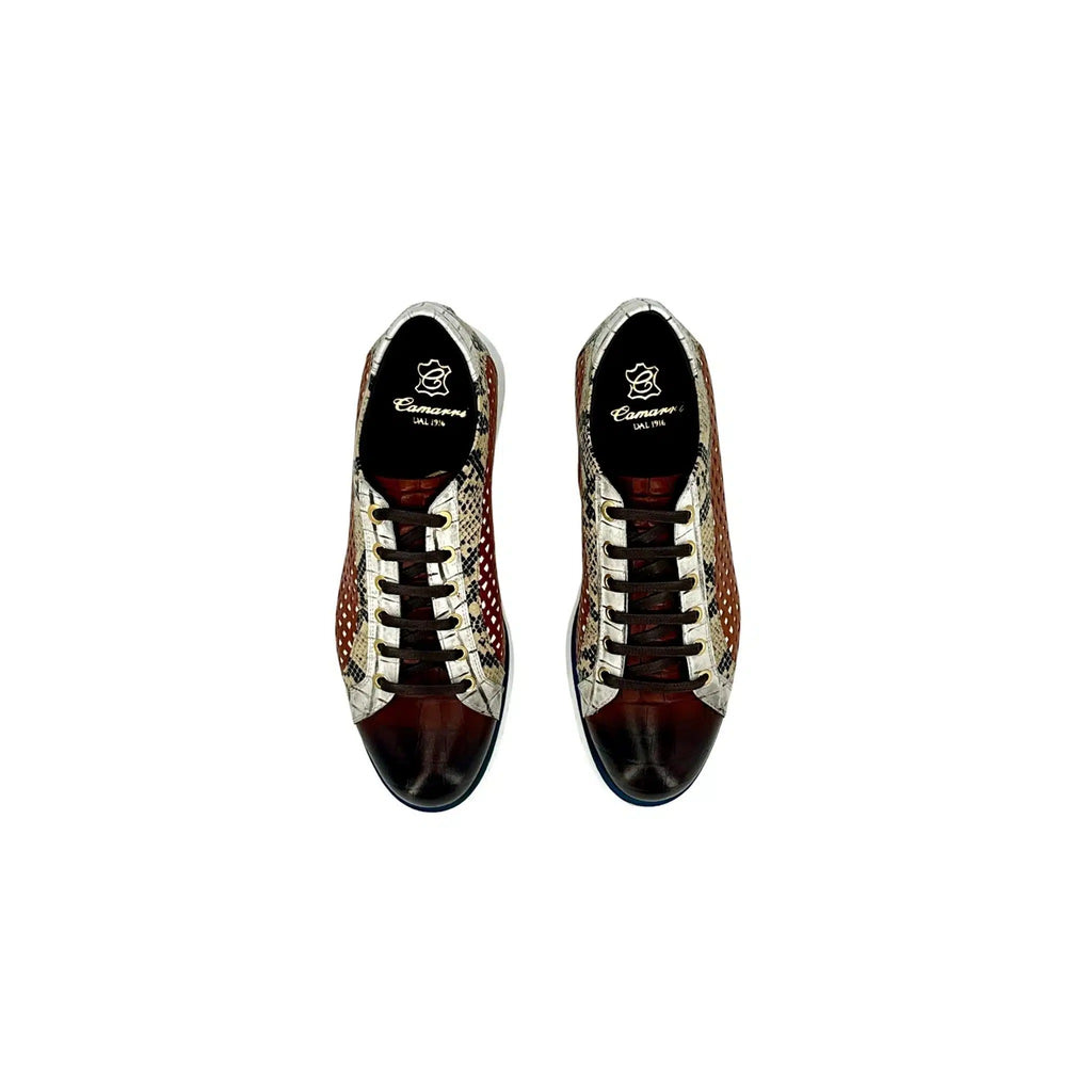 Sneakers in pelle stampata