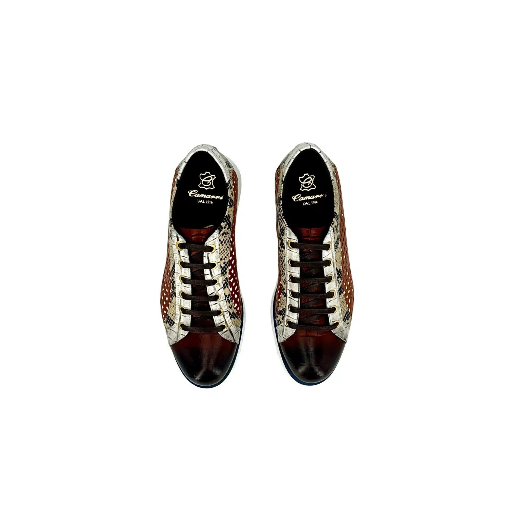 Sneakers in pelle stampata