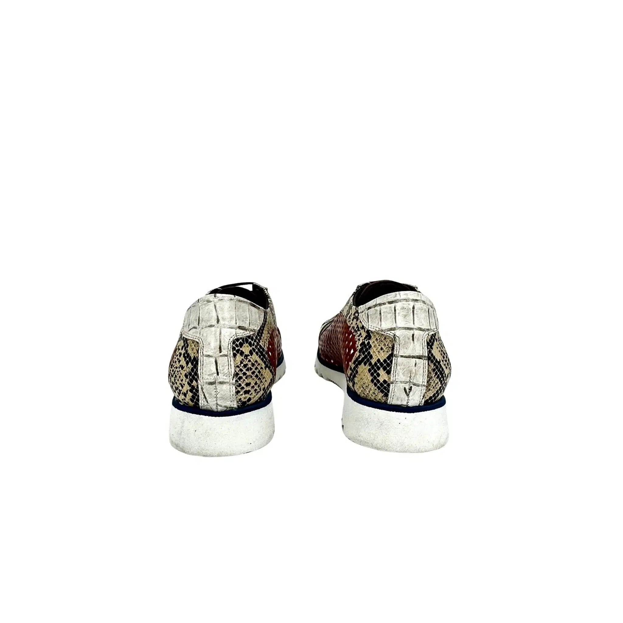 Sneakers in pelle stampata