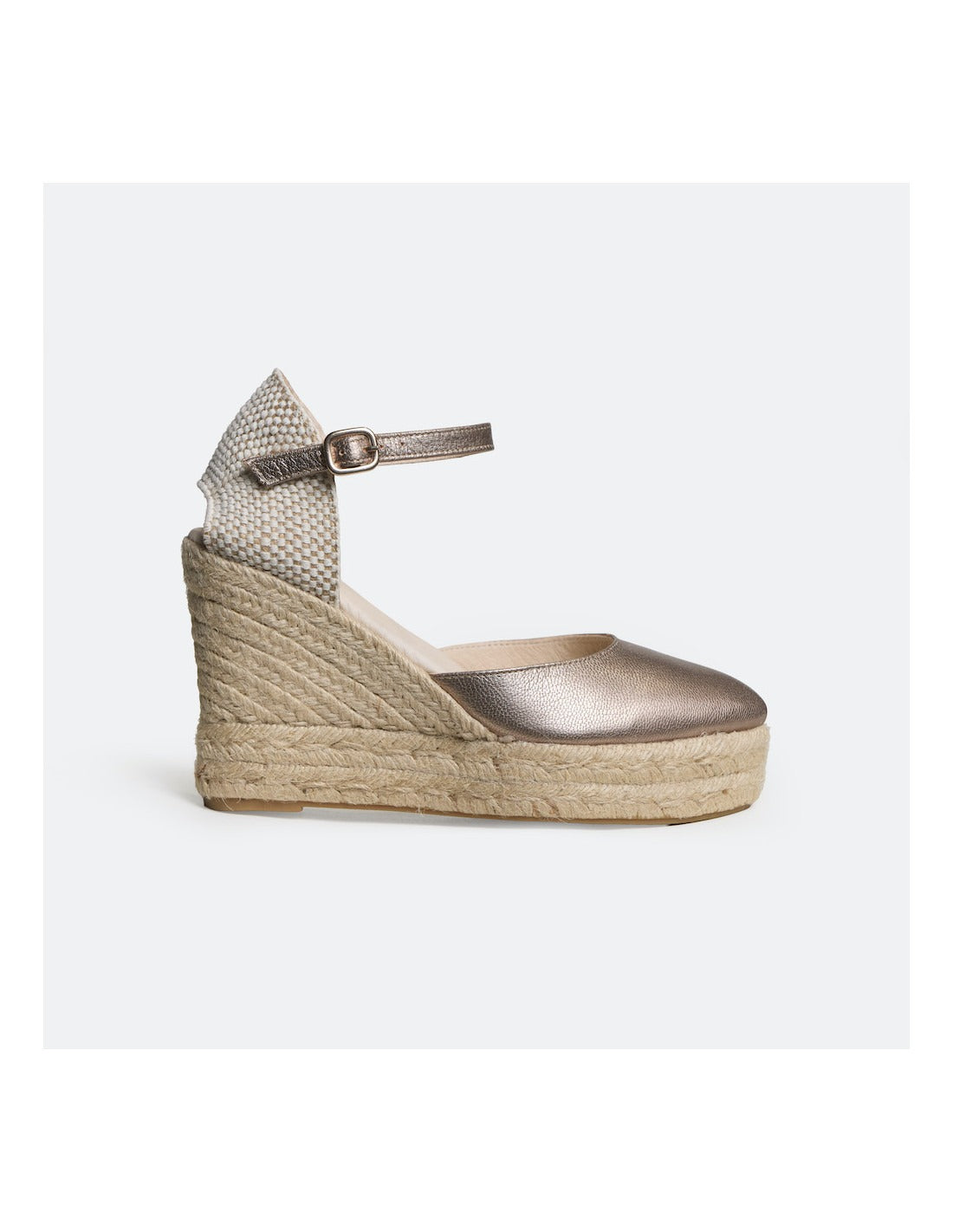 Espadrillas con Zeppa Alta e Cinturino Paros