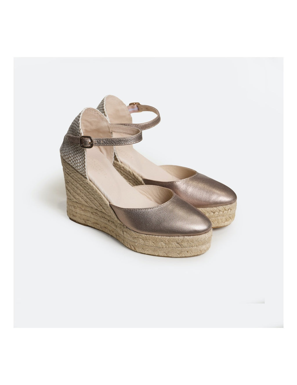 Espadrillas con Zeppa Alta e Cinturino Paros