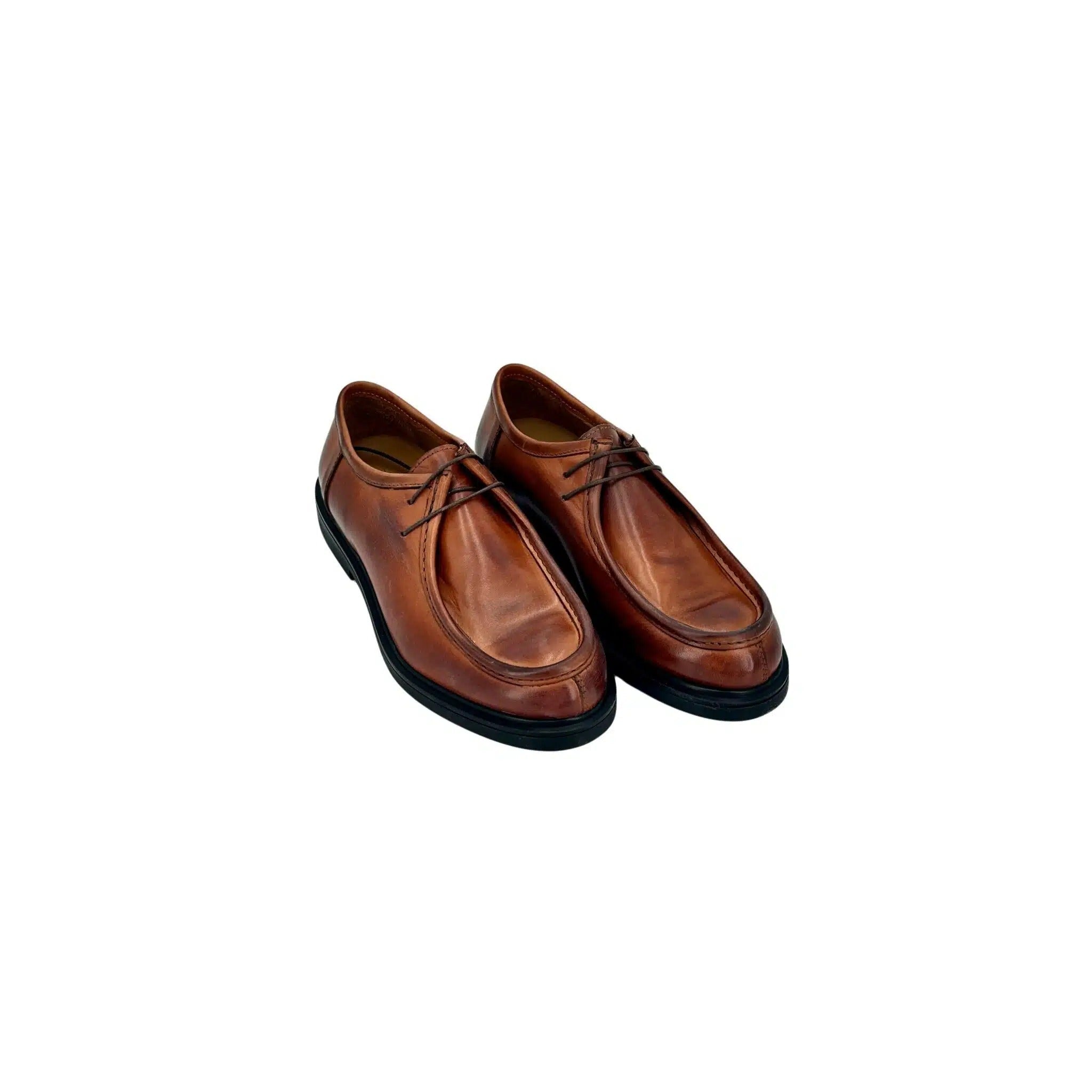 Scarpa artigianale modello ingegnere cuoio