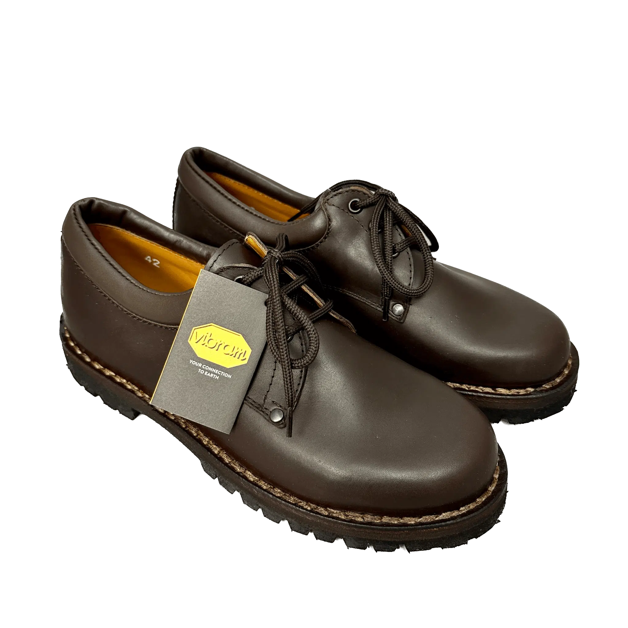 Scarpa da lavoro in pelle testa di moro gomma vibram