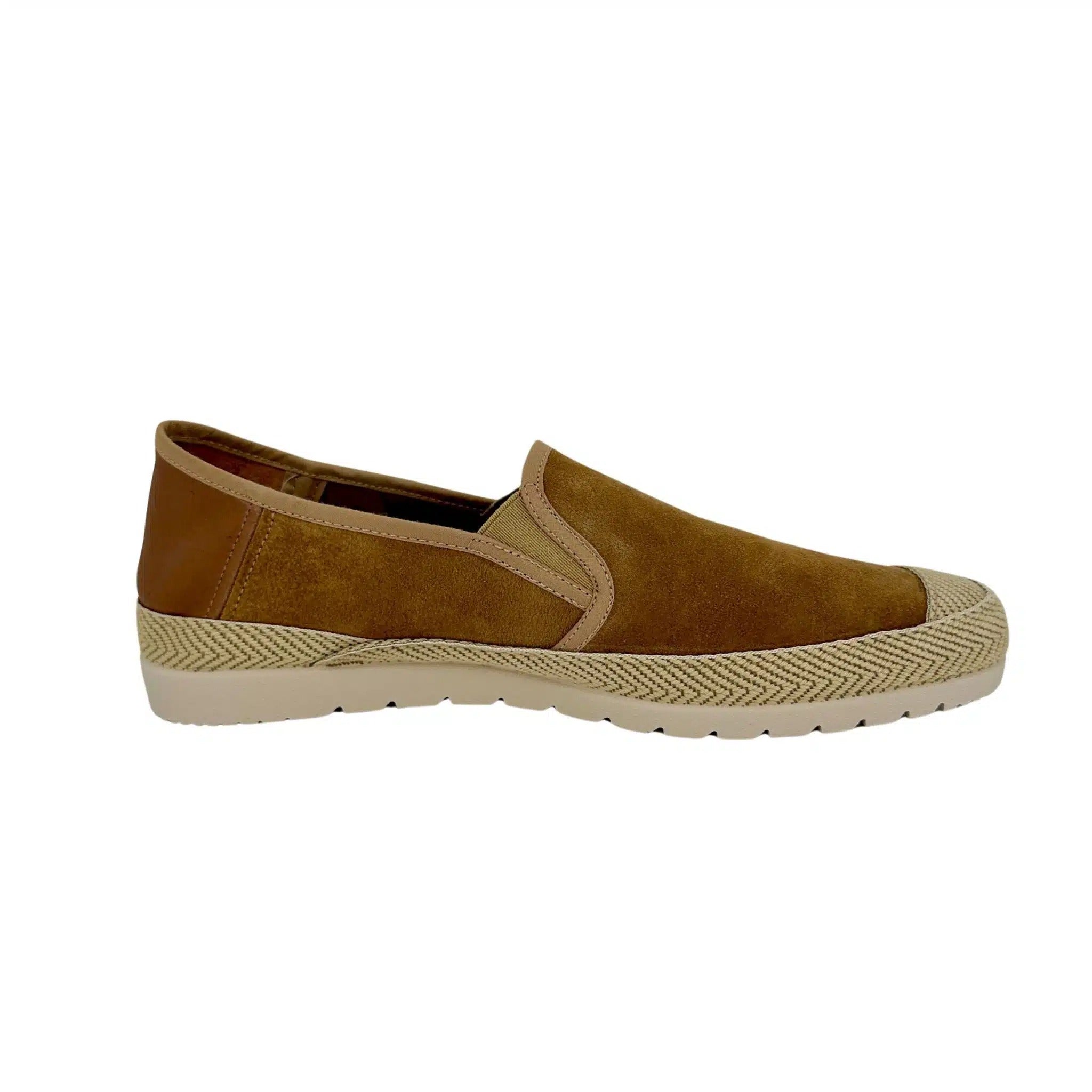 Espadrillas artigianali in camoscio e pelle Verbenas cuoio
