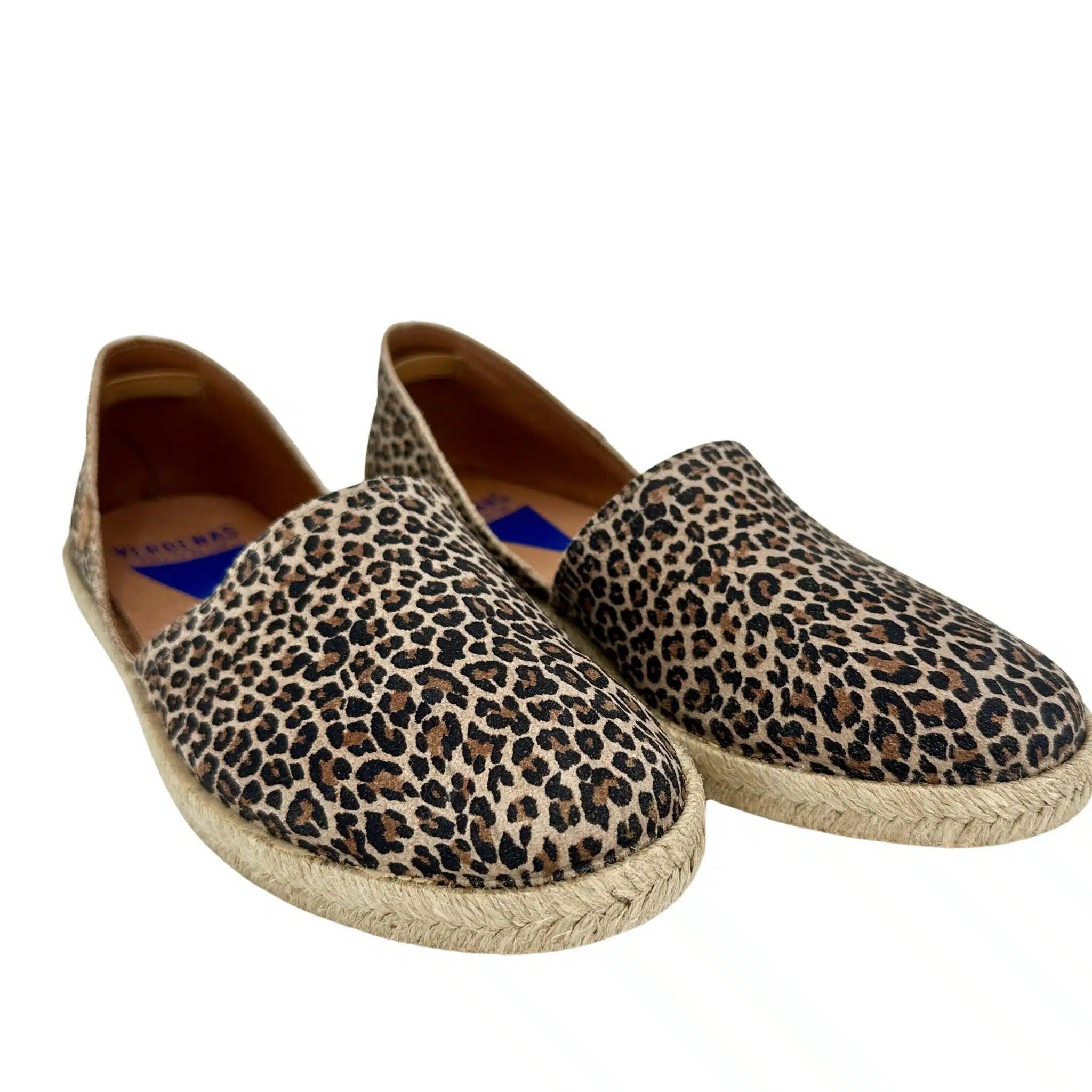 Espadrillas artigianali in camoscio Verbenas leopardo
