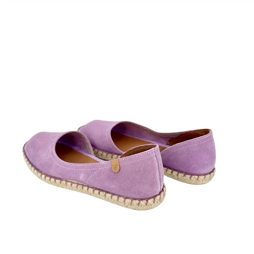 Espadrillas artigianali in camoscio Verbenas glicine