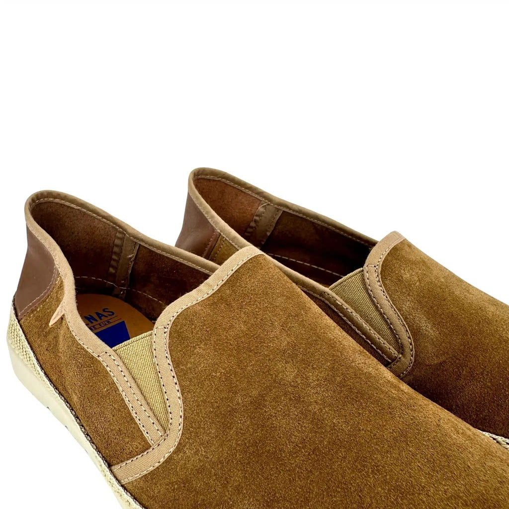 Espadrillas artigianali in camoscio e pelle Verbenas cuoio
