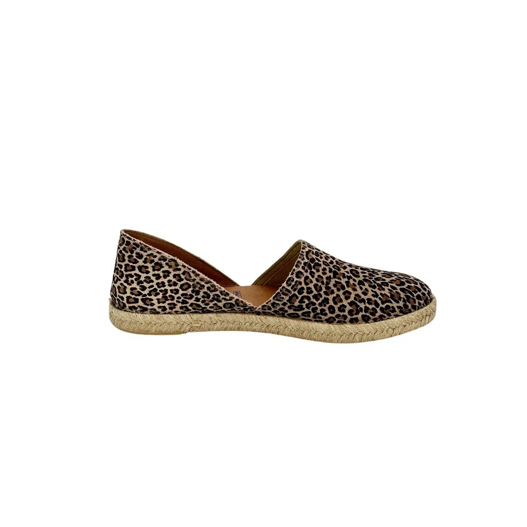 Espadrillas artigianali in camoscio Verbenas leopardo