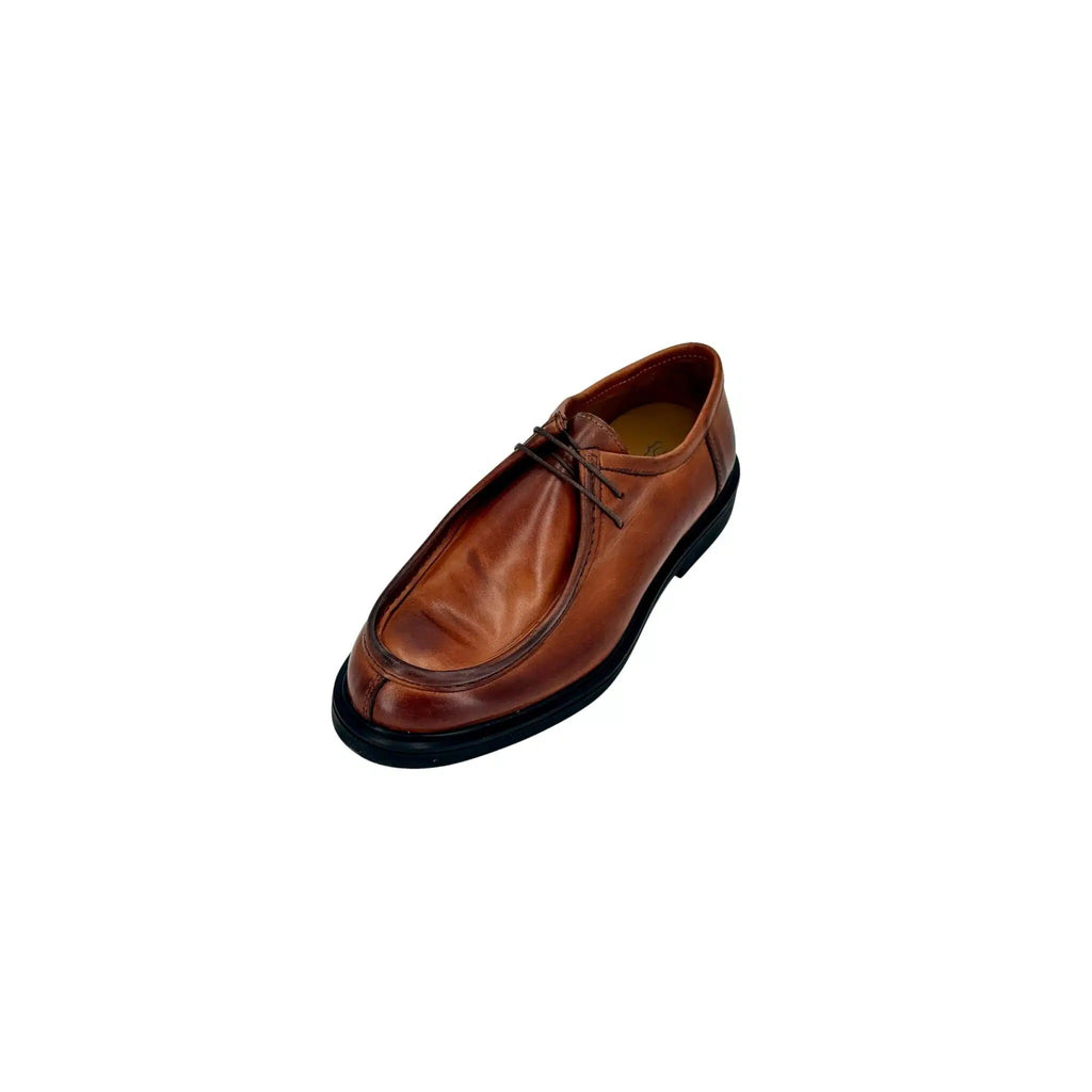 Scarpa artigianale modello ingegnere cuoio