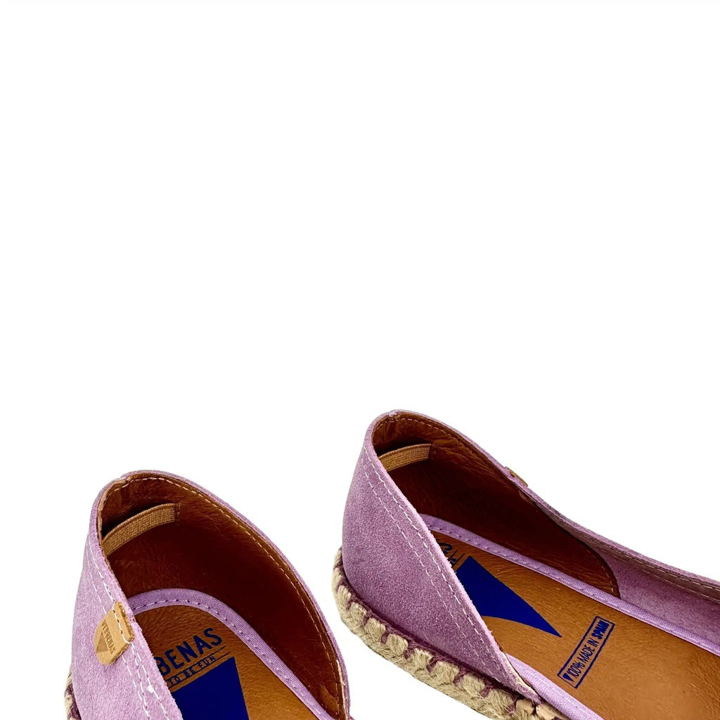 Espadrillas artigianali in camoscio Verbenas glicine