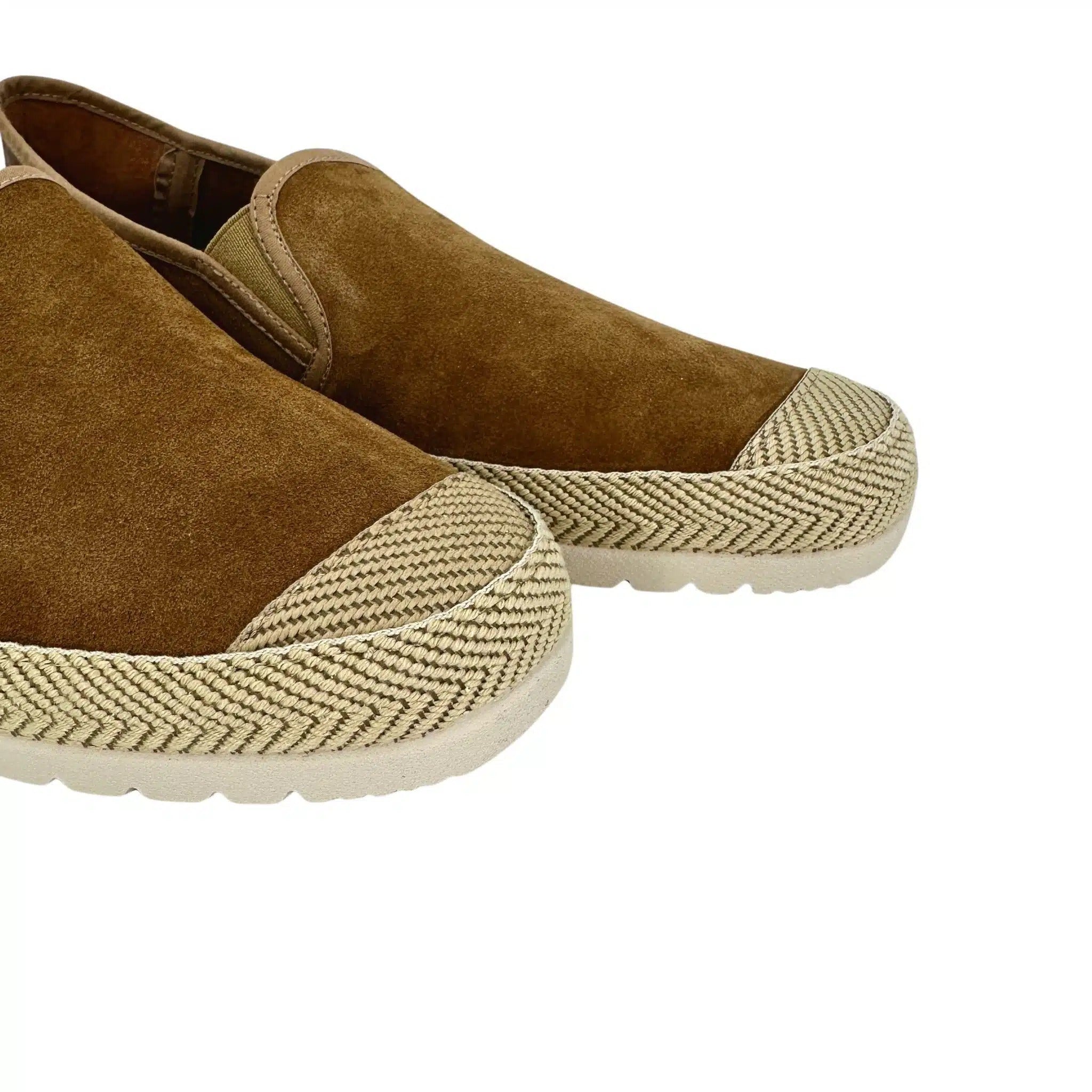 Espadrillas artigianali in camoscio e pelle Verbenas cuoio