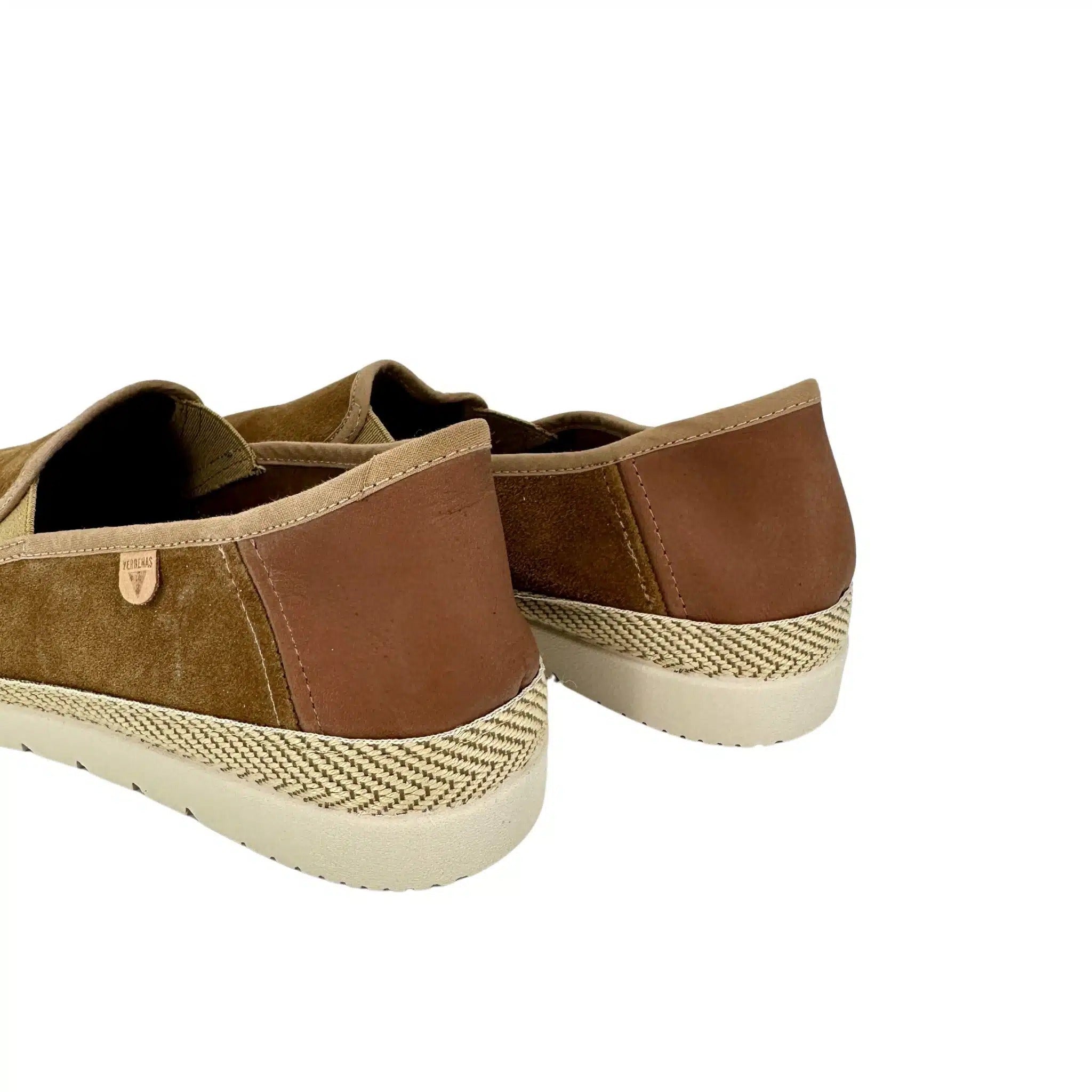 Espadrillas artigianali in camoscio e pelle Verbenas cuoio