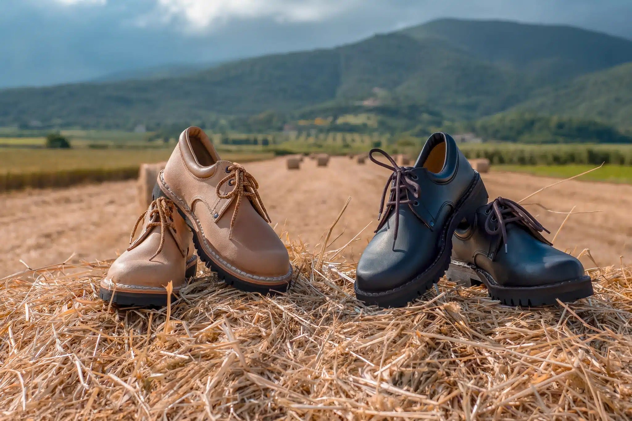 Scarpa da lavoro in pelle testa di moro gomma vibram