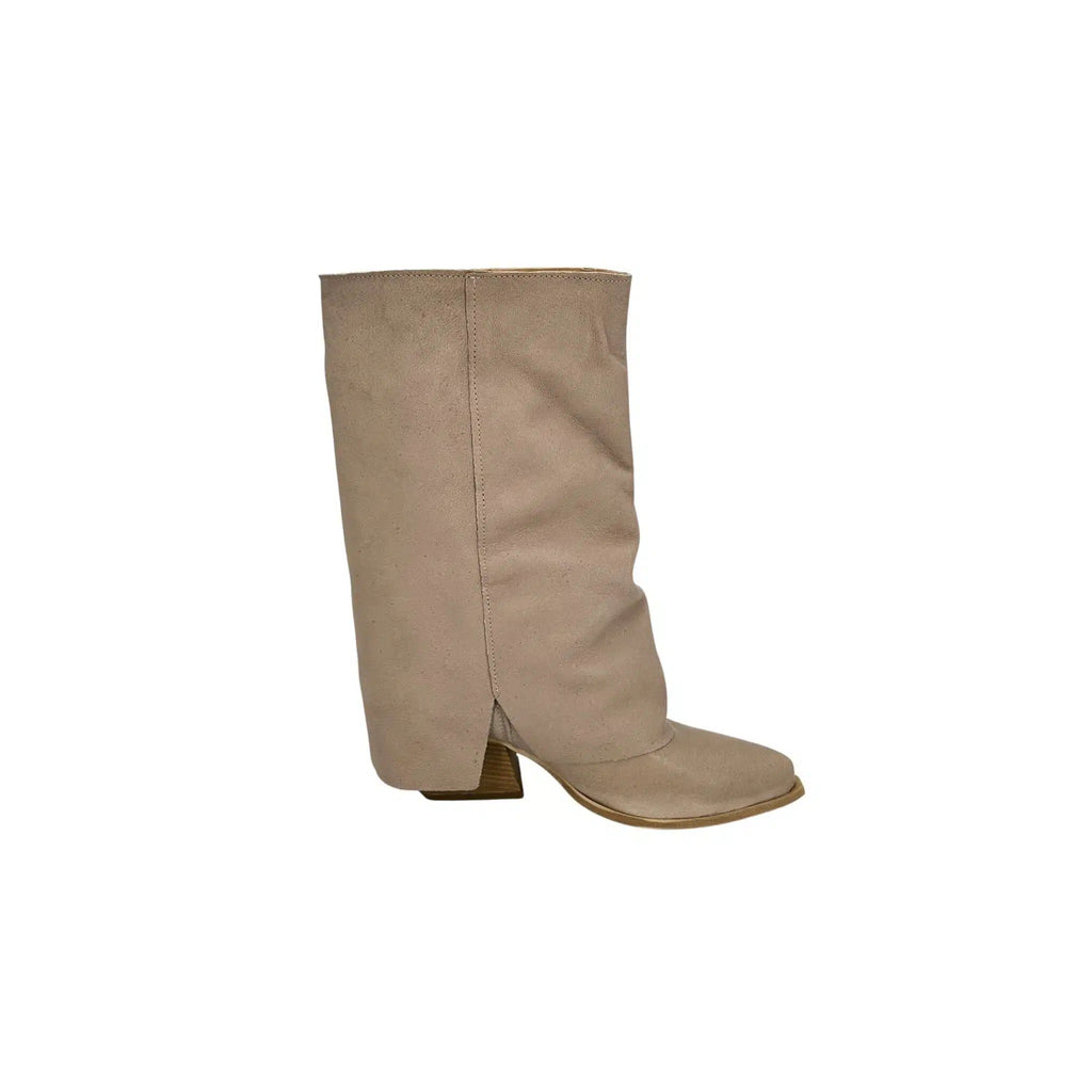 Texano in pelle beige